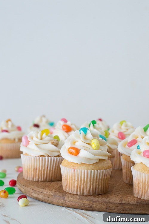 Jelly Belly Jelly Bean Cupcake Recipe 4 Jelly Belly Jelly Bean Cupcakes - the ultimate jelly bean cupcake with Jelly Belly jelly beans!