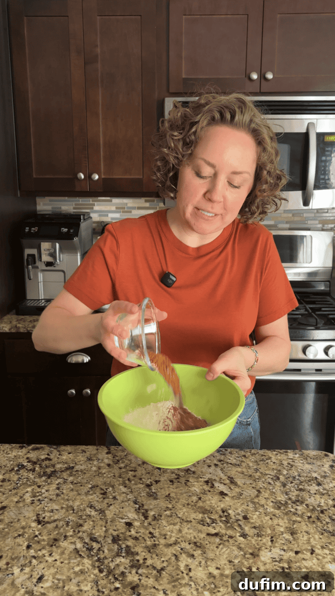 Combine dry ingredients
